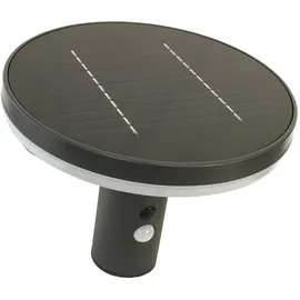 Expo Börse Wandlampe mit Bewegungsmelder LED Solarleuchte Haustürlampe Fassadenleuchte anthrazit Gartenlampe, 250lm, Kaltweiß, Bxh 24x21 cm