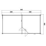 FinnTherm 5-Eck Saunahaus Liwa Gartensauna 3 Sitzbänke aus Holz, Sauna mit 28 mm Wandstärke, Außensauna mit Montagematerial