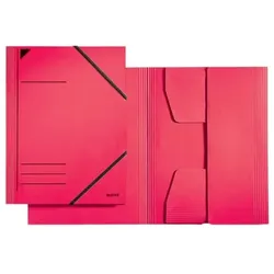 LEITZ Eckspannermappe, A4, Füllhöhe 350 Blatt, Pendarec-Karton, rot