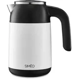 Simeo Kompakter Wasserkocher mit einstellbarer Temperatur und doppelwandiger BVI160