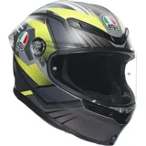 AGV K6 S Excite Integralhelm - Matt Grau/Neon-Gelb / XS