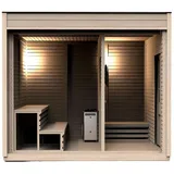 Xlmoebel Saunahaus Gartensauna aus Holz für den Außenbereich - Trockensauna im Garten, (Holzsauna) Hergestellt in Europa weiß