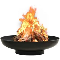 vidaXL Feuerschale Ø 80 cm Schwarz