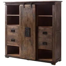 Massivmoebel24 Highboard 142 x 147 x 45 cm Braun