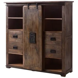 Massivmoebel24 Highboard 142 x 147 x 45 cm Braun