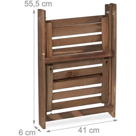 Relaxdays Blumentreppe 51,5 x 41 x 24 cm Dunkelbraun