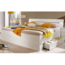 WIMEX Stauraumbett "Cheep", weiß, Liegefläche Länge B: 200cm x 180cm, 180x200cm, Betten, Stauraumbett, mit LED-Beleuchtung und Schubkästen