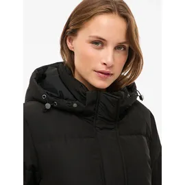 VILA Steppmantel "VISTARI LONG DOWN COAT - NOOS", Damen, Gr. 36, schwarz (schwarz beauty), Steppware, Obermaterial: 100% Polyester, unifarben, regular fit knielang, Mäntel Steppmantel