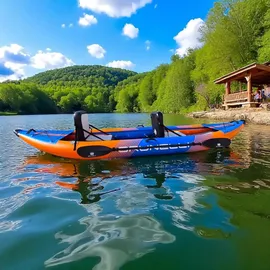 Brunelli 2 Personen Kajak aufblasbar Drop-Stitch Kanu Kayak Tour Paddelboot