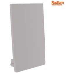 RADIUM Endkappe für Profil + Cover M, Endcap MEDIUM U-Profil 27/39, grau RAZTPA3192