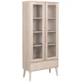 VCM Vitrinenschrank Naila 80 x 37 cm Weiß