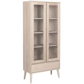 VCM Vitrinenschrank Naila 80 x 37 cm Weiß