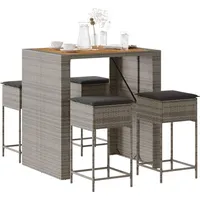 vidaXL Gartenbar-Set 5-tlg. Grau