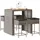 vidaXL Gartenbar-Set 5-tlg. Grau