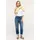 Angels Cargojeans "Liberta Cargo", Damen, Gr. 40, Länge 27, blau (mid blau used), Denim/Jeans, Obermaterial: 91% Baumwolle, 6% Polyester, 3% Elasthan, relaxed fit, Jeans, mit Umschlagsaum und Used-Effekten