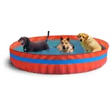 New Plast Hundepool Ø 305 cm, Orange, 305 x 305 x 46 cm