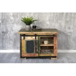 Lowboard TV-Board Truhenschrank Mango massiv vielfarbig 75 x 47 x 50 cm LIBRO