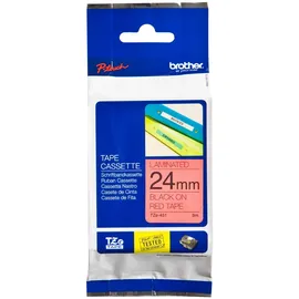 Brother TZE-451 laminiert schwarz auf rot 2,4cm x 8m
