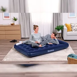 BESTWAY Doppelte Luftmatratze Mit Eingebauter Fußpumpe - Blue - 191x137x28 cm