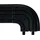 SN DECO GROUP Vorhangschiene SN DECO GROUP "SH3" Gr. 6, schwarz, L:300cm T:8,7cm, Kunststoff, Gardinenstangen, Set 3-läufig, inkl. Rundbögen, Blende 7,5 cm, vorgebohrt, Innenlauf