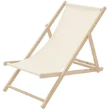 ECD Germany Sonnenliege 117 x 52 x 83 cm Beige