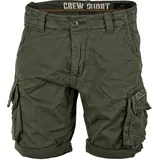 Alpha Industries Crew Kurze Hose Dark Olive 34
