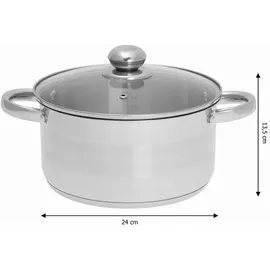Kinghoff Kochtopf 24 cm rund