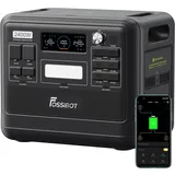 FOSSiBOT F2400 Powerstation 2400W, 2048Wh LiFePO4 Tragbare Solargenerator 3×230V AC Steckdose (4800W Peak) mobile Stromversorgung für Wohnmobil, Solar Generator Heimwerken als Notstromaggregat