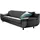 TRENDMANUFAKTUR Big-Sofa Kunstleder 3-Sitzer Schwarz