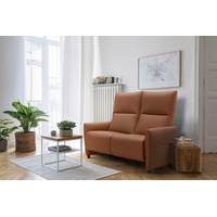 exxpo - sofa fashion 2-Sitzer, Inklusive Relaxfunktion und wahlweise Ablagefach braun 128 cm x 105 cm x 90 cm