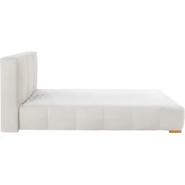 Home Affaire Boxspringbett HOME AFFAIRE "Chelles", beige (natur), B:107cm L:225cm, Samtoptik (100% Polyester);Bezug der Spiegelfläche Matratzendrell aus 100% Polyester;Struktur fein 100% Polyester), Komplettbetten, Boxspringbett, inkl.
