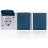 Busch-Jaeger Schuko-Steckdose 3f. waagerecht 2300/3 EW-53