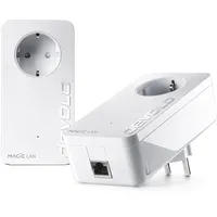 devolo Magic 2 LAN Starter Kit, LAN Powerline Adapter: bis zu 2.400 Mbit/s, 1x Gigabit LAN Anschluss, ideal für Homeoffice, dLAN 2.0, weiß