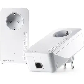 devolo Magic 2 LAN Starter Kit, LAN Powerline Adapter: bis zu 2.400 Mbit/s, 1x Gigabit LAN Anschluss, ideal für Homeoffice, dLAN 2.0, weiß