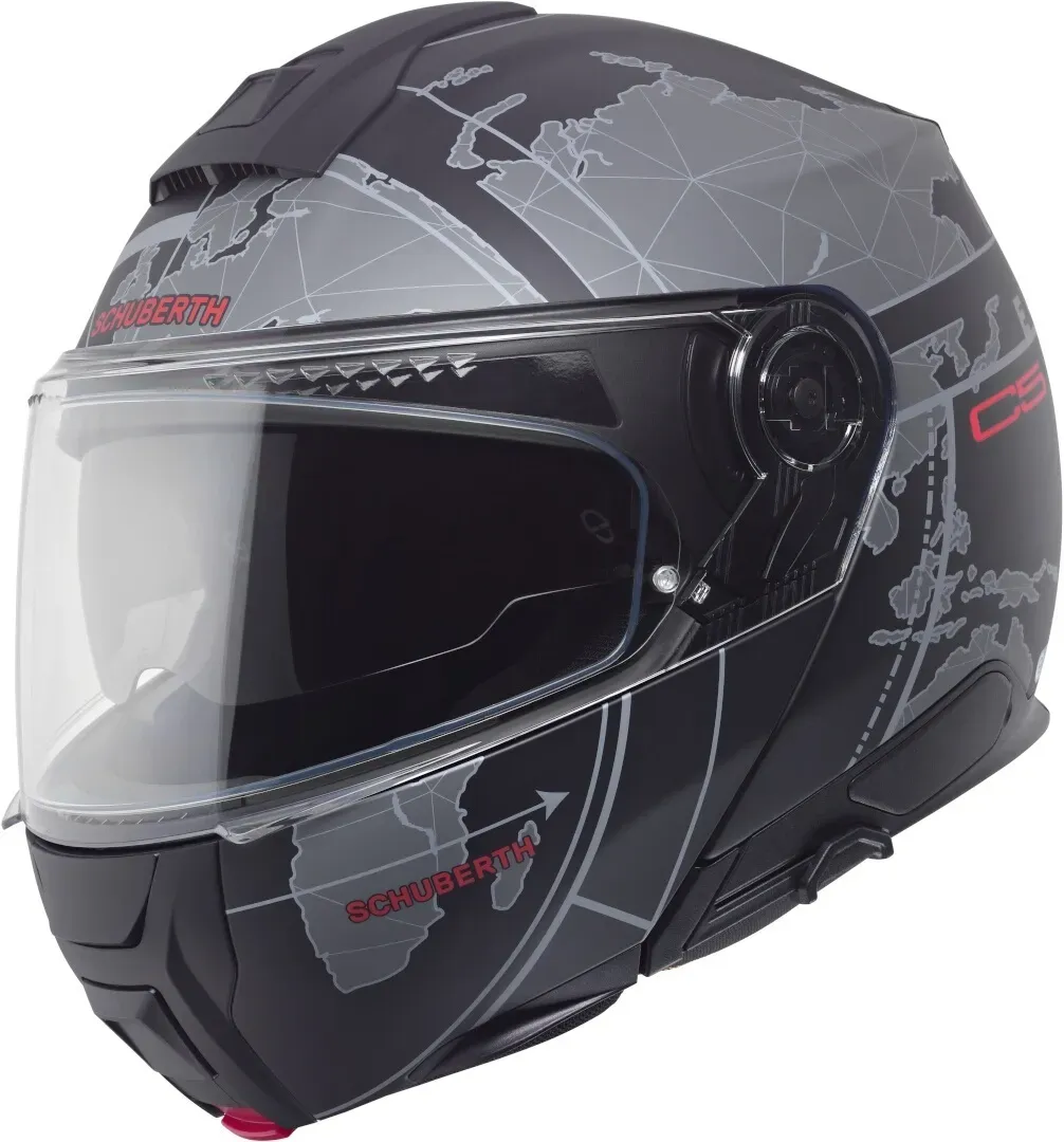 Schuberth C5 Globe Opklapbare helm, zwart-grijs, XL Voorman