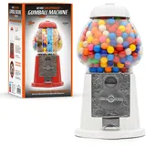 CKB LTD Große Kaugummi-Maschine, Retro-Süßigkeitenspender, Aufbewahrung, Sparschwein, Münzbedienung, Spardose, H28 cm (große Größe 28 x 15,3 x 16,5 cm) (weiß)