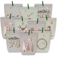 Luxuskollektion Adventskalender zum Befüllen 24 Weihnachtstüten DIY