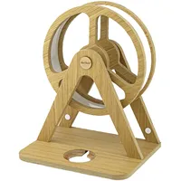 QueChaLe Regal Glück-Auf-Rad passend für Tonies 70 & Toniebox, natur