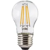 xavax LED Lampe Globe E27, 470lm ersetzt 40W, Tropfenlampe, Warmweiß Klar (00112834)