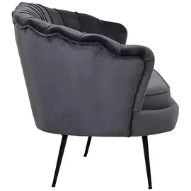 VCM Nice Sofa 3-Sitzer velour grau
