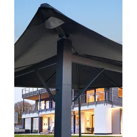 Quick Star Pavillon Nizza 4 x 3 m Grau