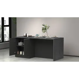 kochstation Kochinsel Sole 200 x 0 x 0 cm Grau