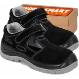 Procera SAFETY WORK SANDALS mit Leder-Zehenkappe schwarz KAMARI S1 SRC -38 Blech - Schwarz - 38