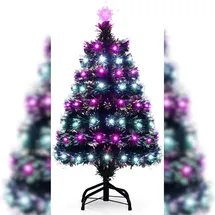 Costway Künstlicher Weihnachtsbaum Grün/Lila 90 cm