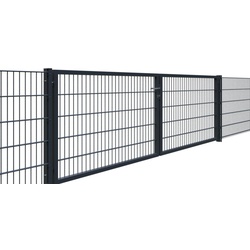 Doppelstabzaun Tor 8/6/8 - 300 x 200 cm - Grün (RAL 6005) - pulverbeschichtet - 2-flügeliges Gartentor in 3 m Breite für Einfahrten und Auffahrten
