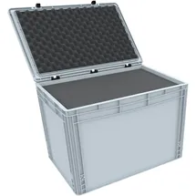 VARIA Group ED 64/42 HG PICK AND PLUCK - ED 64/42 HG Eurobehälter / Euro Box mit Scharnierdeckel 600 x 400 x 435 mm inklusive Rasterschaumstoff