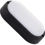 efectoLED Led-deckenleuchte 15w Oval für Aussen 85x173 mm Ip65 Schwarz 6500k Kaltweiß