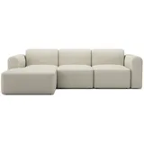 tenksom Ecksofa Rund, Relax-Ecke, Big-Sofa, Endless Seating, Bezüge wechselbar, Kaltschaum im Sitz, Nordic Swan Ecolabel weiß