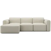 tenksom Ecksofa Rund, Relax-Ecke, Big-Sofa, Endless Seating, Bezüge wechselbar, Kaltschaum im Sitz, Nordic Swan Ecolabel weiß