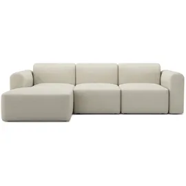 tenksom Ecksofa Rund, Relax-Ecke, Big-Sofa, Endless Seating, Bezüge wechselbar, Kaltschaum im Sitz, Nordic Swan Ecolabel weiß